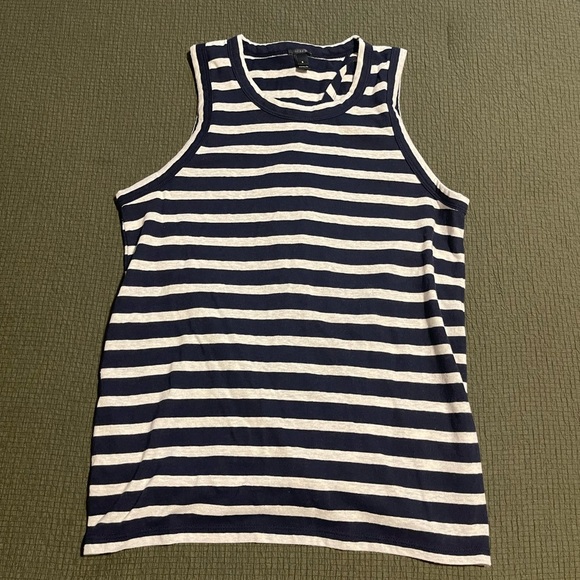 Striped Navy and White Tank Top - Picture 1 of 5